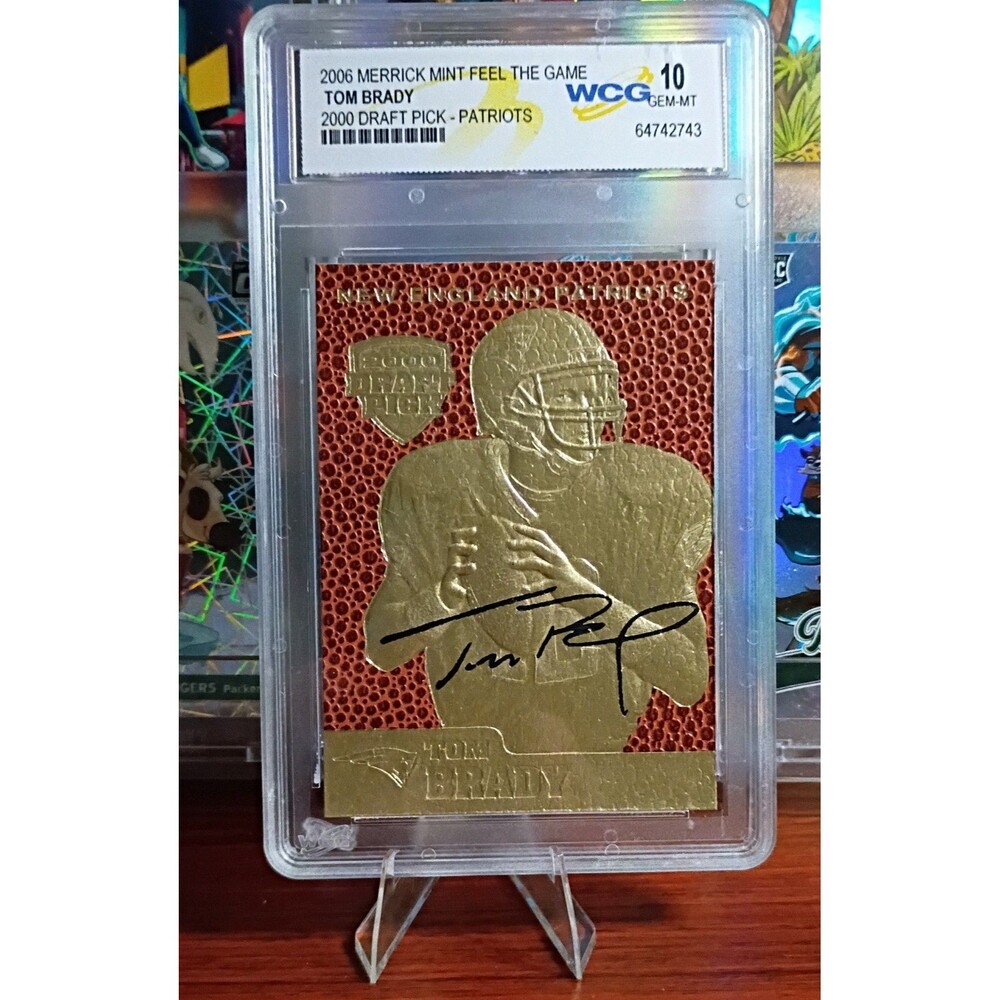 2006 Merrick Mint Feel the Game Gold - Tom Brady Gold Back